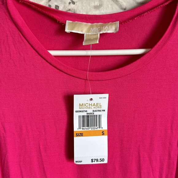 Micheal Kors hot pink chiffon tank - Picture 2 of 5